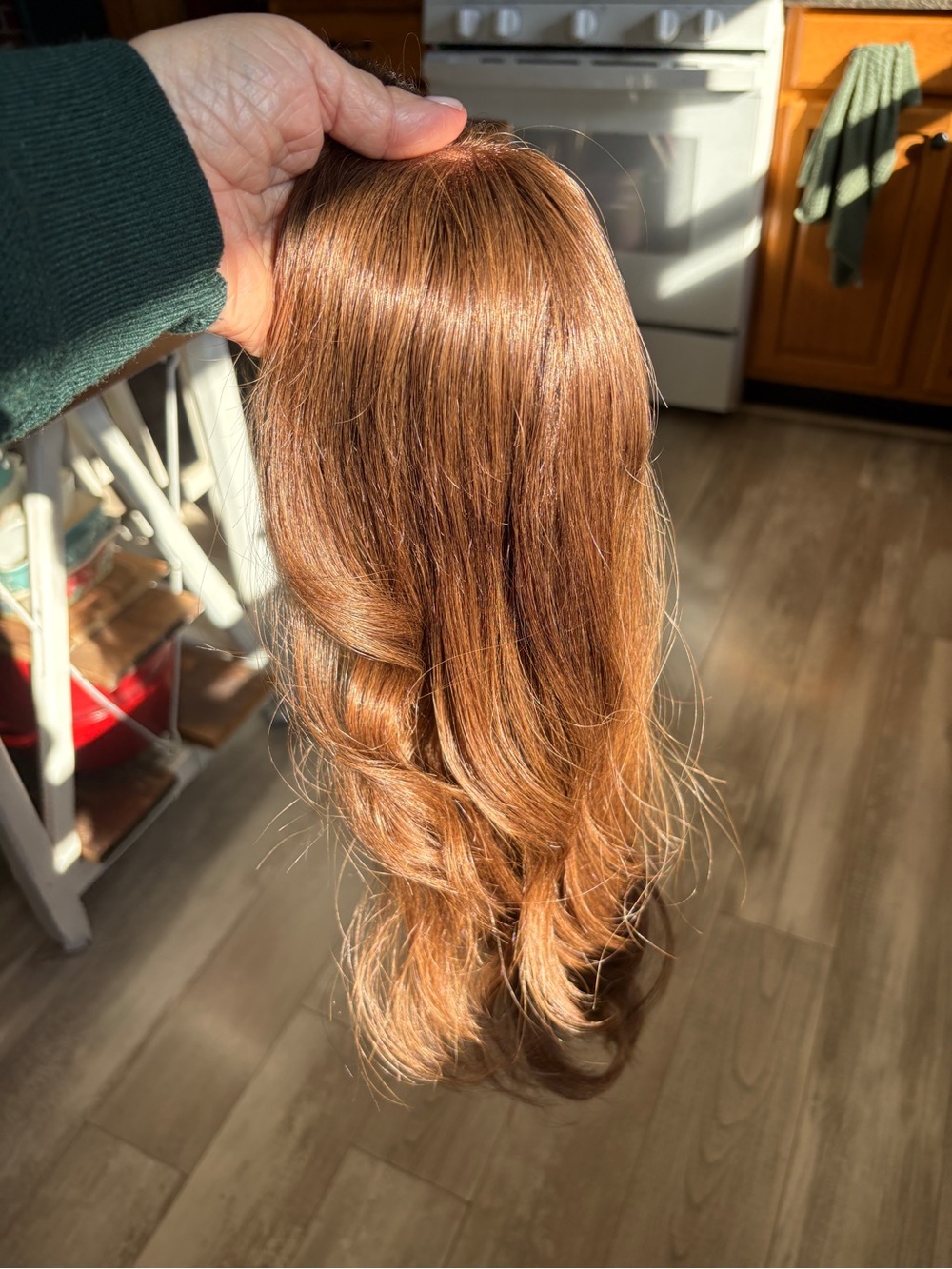 Uniwigs 6.5” x 6” Airy Elegance Hair Topper Lace front 210 Truffle Brown 16”